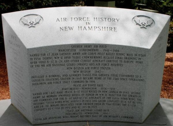 NEW HAMPSHIRE AIR FORCE MEMORIAL STONE B