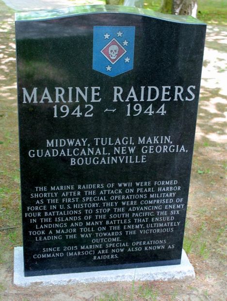 NEW HAMPSHIRE STATE VETERANS CEMETERY MARINE RAIDERS MEMORIAL