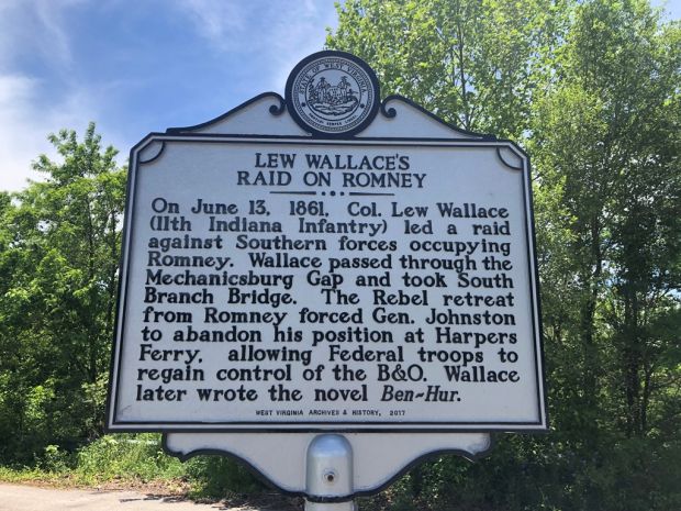 LEW WALLACE’S RAID ON ROMNEY MEMORIAL MARKER
