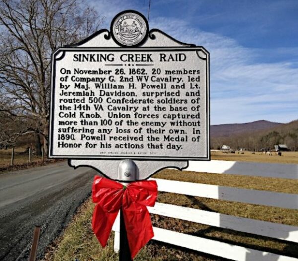 SINKING CREEK RAID MEMORIAL MARKER