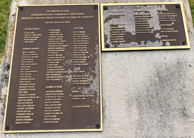 GERRARDSTOWN TIME OF CONFLICT MEMORIAL