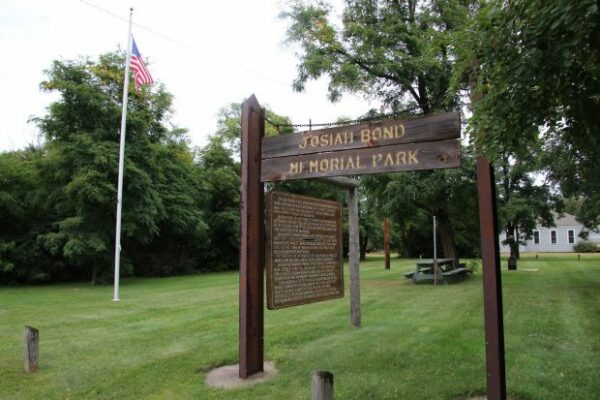 JOSIAH BOND MEMORIAL PARK MARKER