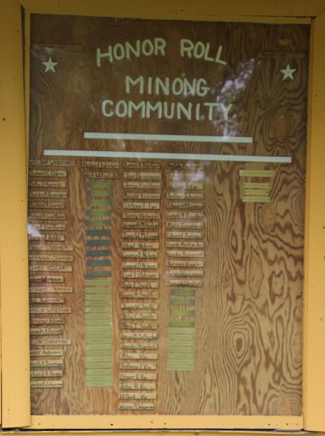MINONG COMMUNITY HONOR ROLL MEMORIAL BACK PLAQUE