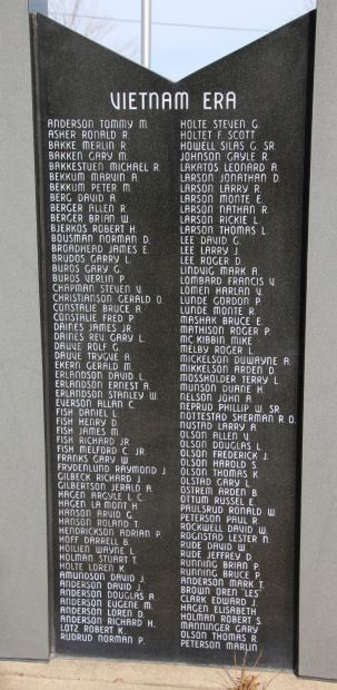 WESTBY AREA VETERANS MEMORIAL STONE N