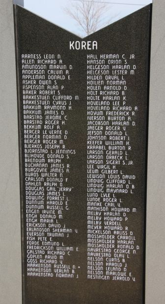 WESTBY AREA VETERANS MEMORIAL STONE J