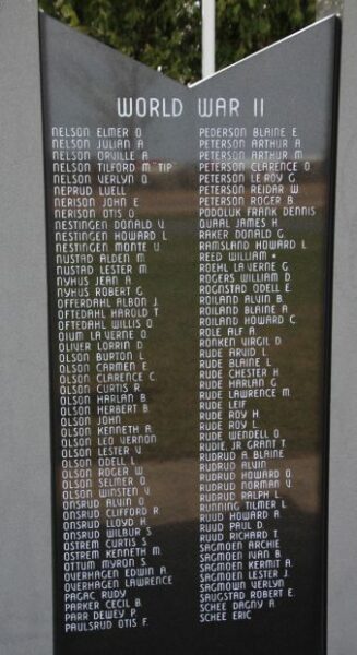 WESTBY AREA VETERANS MEMORIAL STONE I