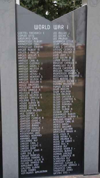 WESTBY AREA VETERANS MEMORIAL STONE E