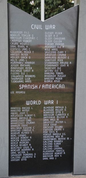 WESTBY AREA VETERANS MEMORIAL STONE D