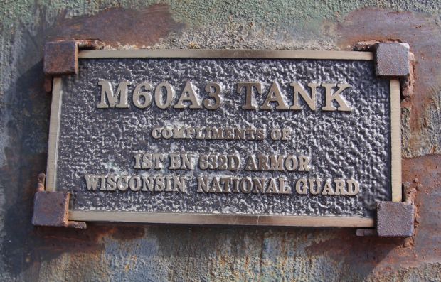 V.F.W. POST 3032 M60A3 TANK MEMORIAL PLAQUE