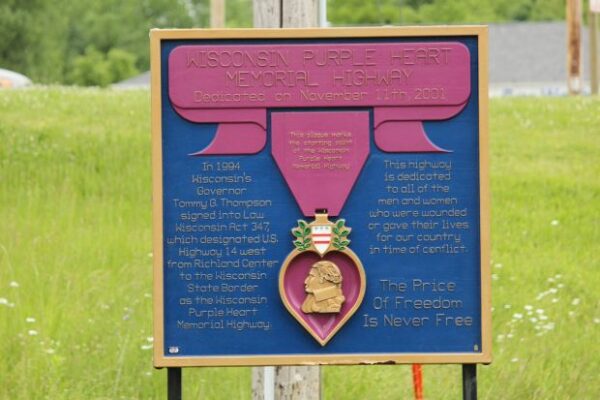 WISCONSIN PURPLE HEART MEMORIAL HIGHWAY RICHLAND CENTER