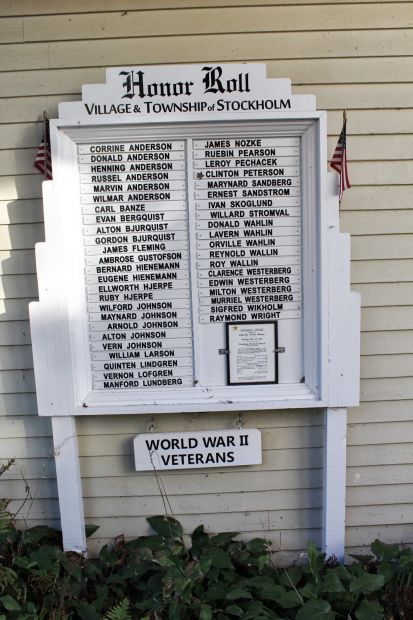 VILLAGE & TOWNSHIP OF STOCKHOLM WORLD WAR II VETERANS MEMORIAL