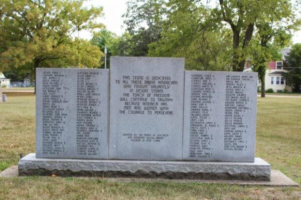 SPARTA OPERATION DESERT STORM WAR MEMORIAL BACK