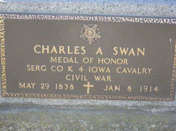 SERG. CHARLES A. SWAN MEDAL OF HONOR GRAVESTONE