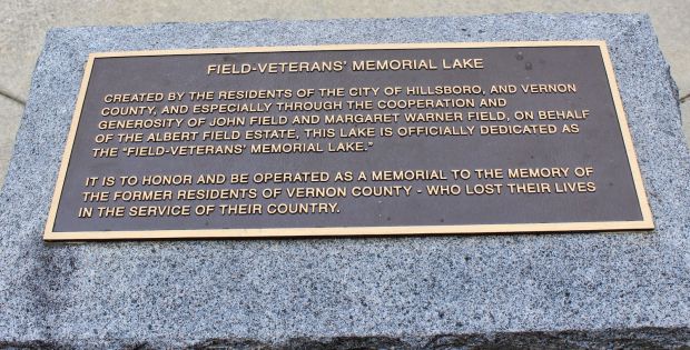 FIELD-VETERANS MEMORIAL LAKE PLAQUE