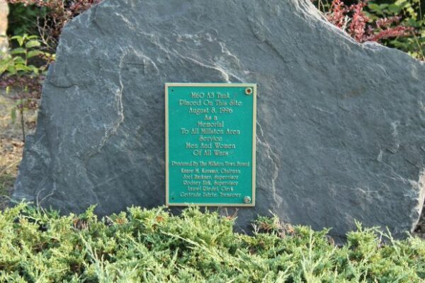 MILLSTON  AREA M60 A3 TANK MEMORIAL PLAQUE