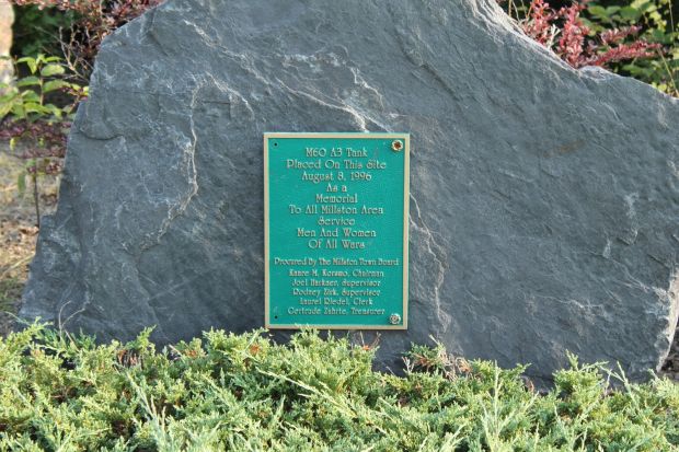 MILLSTON  AREA M60 A3 TANK MEMORIAL PLAQUE