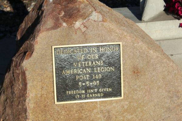 AMERICAN LEGION POST 140 MEMORIAL PLAQUE