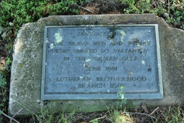 LUTHERAN BROTHERHOOD PERSIAN GULF MEMORIAL PLAQUE