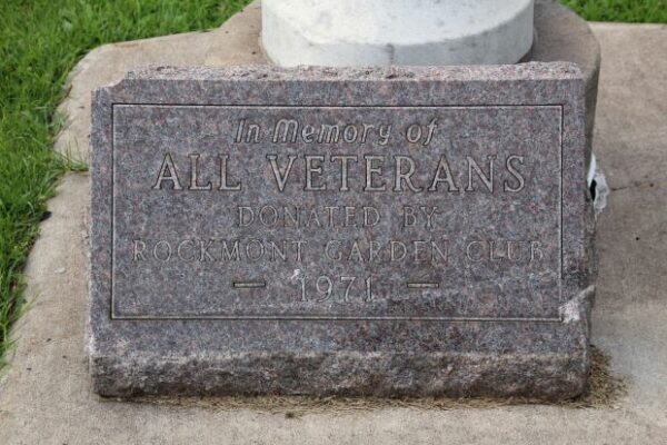 ROCKMONT GARDEN CLUB ALL VETERANS MEMORIAL