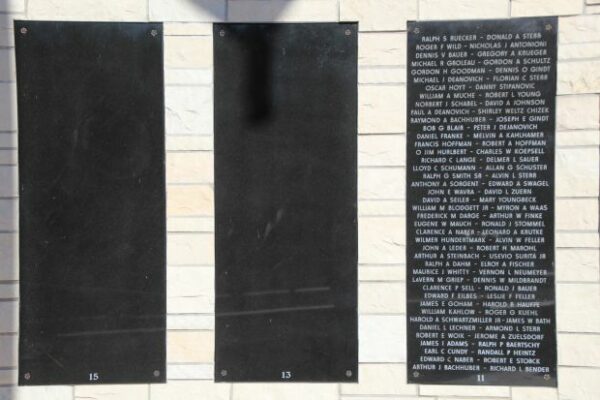 MAYVILLE VETERANS MEMORIAL PLAQUES D