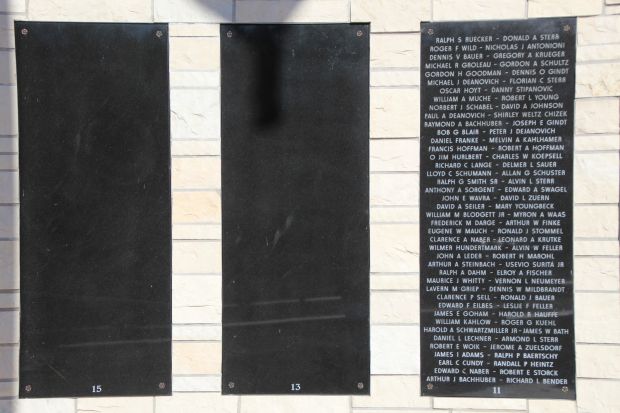 MAYVILLE VETERANS MEMORIAL PLAQUES D