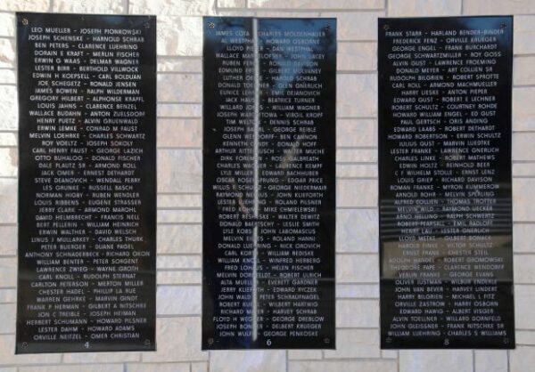 MAYVILLE VETERANS MEMORIAL PLAQUES B