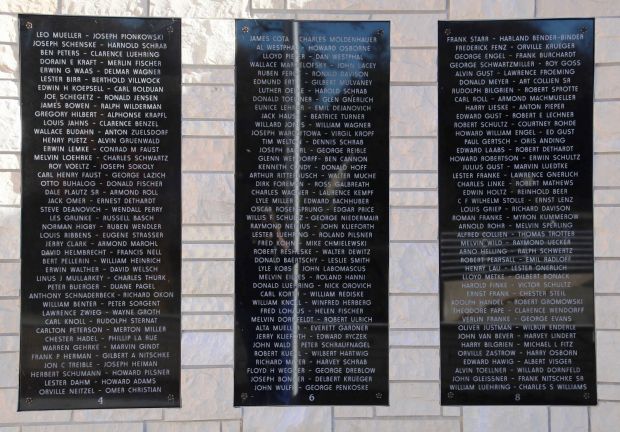 MAYVILLE VETERANS MEMORIAL PLAQUES B