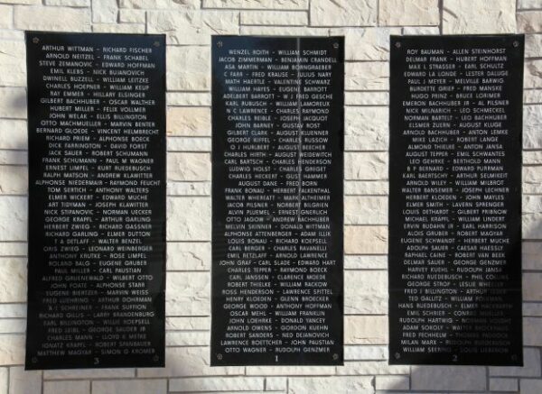 MAYVILLE VETERANS MEMORIAL PLAQUES A