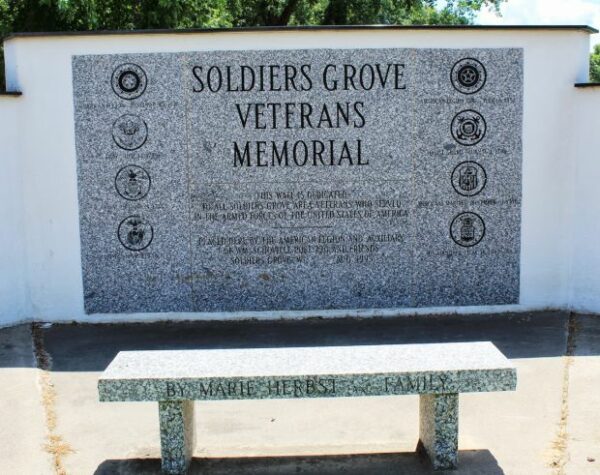 SOLDIERS GROVE VETERANS MEMORIAL CENTER STONE