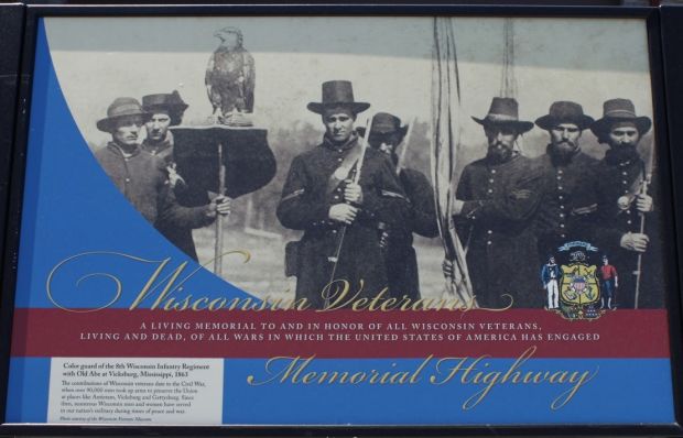 WISCONSIN VETERANS MEMORIAL HIGHWAY PLAQUE