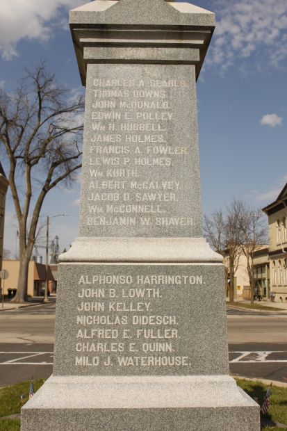 COLUMBUS G.A.R. CIVIL WAR MEMORIAL SIDE B