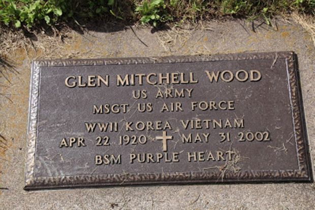 GLEN MITCHELL WOOD MEMORIAL CEMETERY STONE