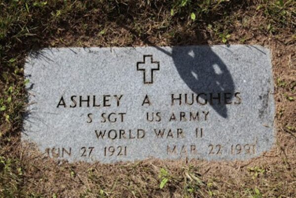 ASHLEY A HUGHES MEMORIAL CEMETERY STONE