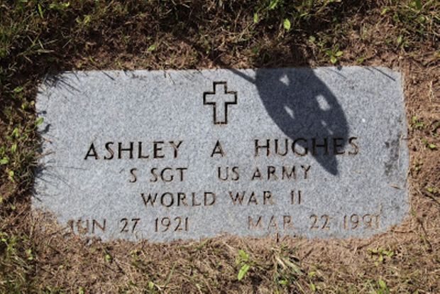 ASHLEY A HUGHES MEMORIAL CEMETERY STONE