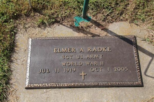 ELMER A RADKE MEMORIAL CEMETERY STONE