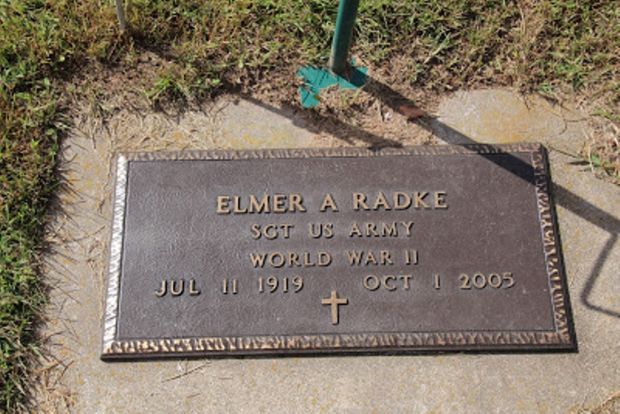 ELMER A RADKE MEMORIAL CEMETERY STONE