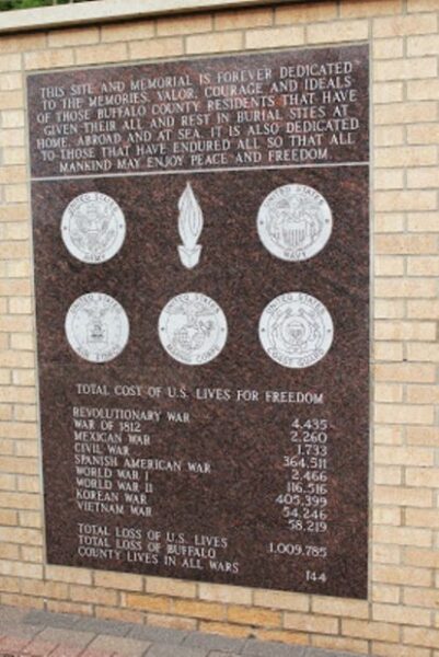 BUFFALO COUNTY VETERANS MEMORIAL STONE A