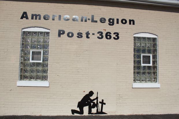 AMERICAN LEGION POST 363 WAR MEMORIAL SILHOUETTE