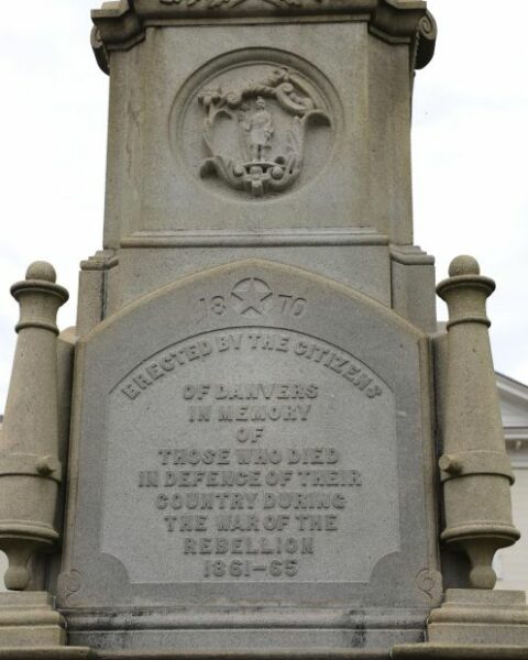 DANVERS WAR OF THE REBELLION MEMORIAL STONE A