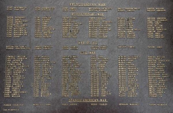 NORTH READING OTHER WARS & EVENTS MEMORIAL PLAQUE