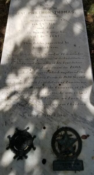 GENL. PHILEMON THOMAS WAR MEMORIAL CEMETERY STONE
