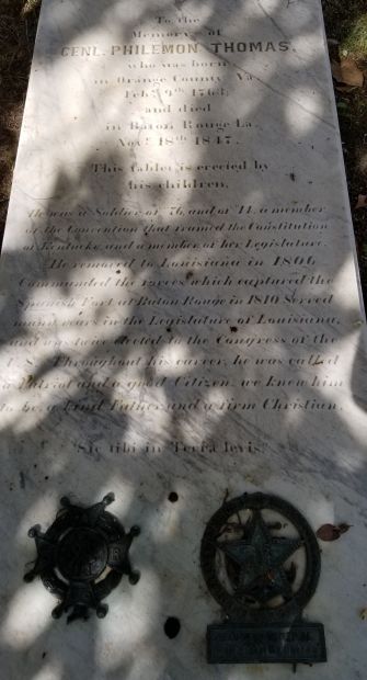 GENL. PHILEMON THOMAS WAR MEMORIAL CEMETERY STONE