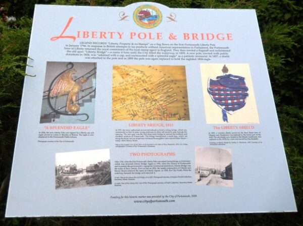 PORTSMOUTH LIBERTY POLE AND BRIDGE MEMORIAL PLAQUE A