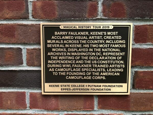 BARRY FAULKNER WAR MEMORIAL MURAL PLAQUE