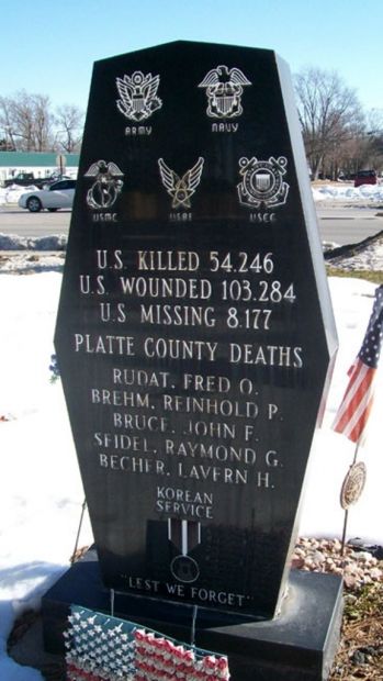 COLUMBUS KOREAN WAR VETERANS MEMORIAL BACK