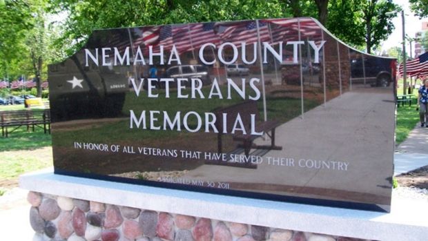 NEMAHA COUNTY VETERANS MEMORIAL ENTRANCE STONE