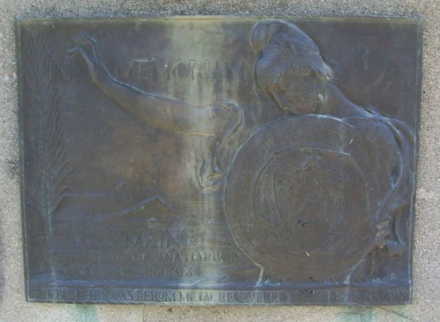 TECUMSEH U.S.S. MAINE WAR MEMORIAL PLAQUE
