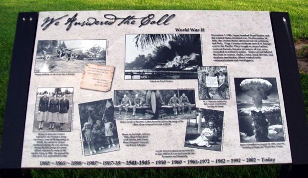 BEATRICE WORLD WAR II MEMORIAL PANEL