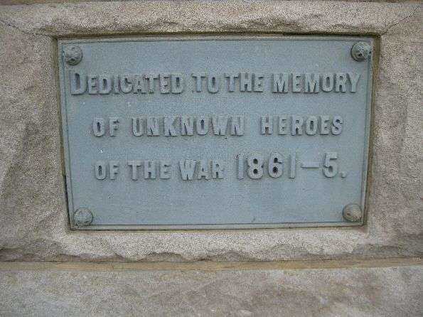 PARK CEMETERY CIVIL WAR MEMORIAL FLAGPOLE PLAQUE