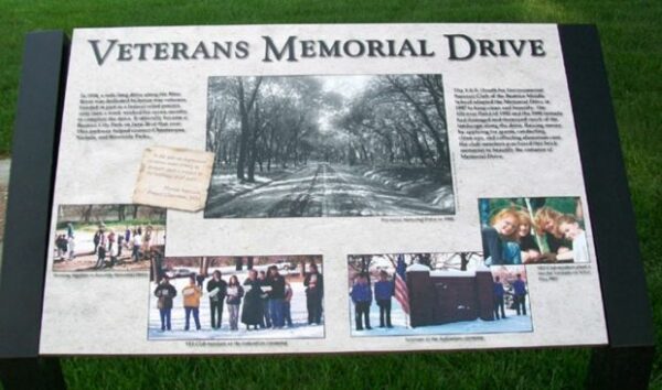 VETERANS MEMORIAL DRIVE PLAQUE A